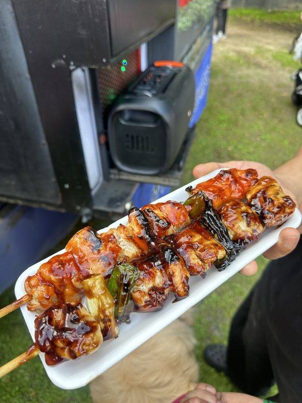 매운 바베큐 닭꼬치